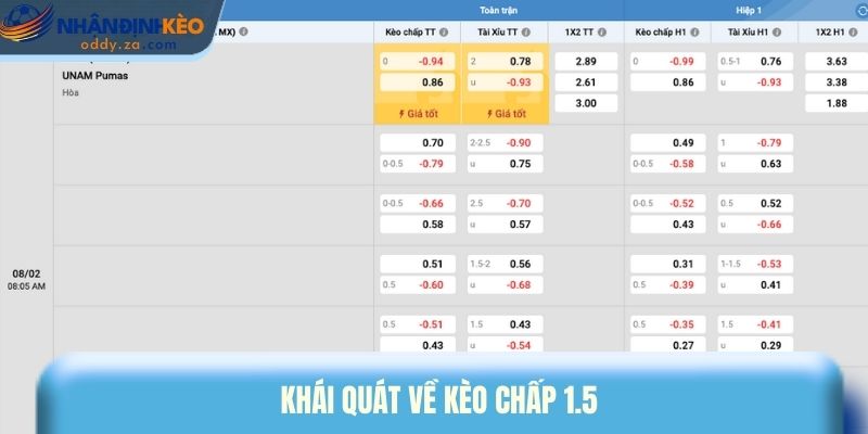 Kèo Chấp 1.5 Là Gì? Mẹo Đánh Kèo 1 Trái Rưỡi Hiệu Quả 1 Khái quát về kèo chấp 1.5
