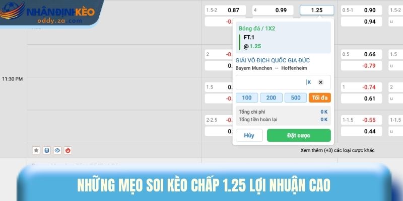 Kèo Chấp 1.25 (1 1/4) Là Gì? Kinh Nghiệm Soi Kèo Luôn Thắng 3 Những mẹo soi kèo chấp 1.25 lợi nhuận cao