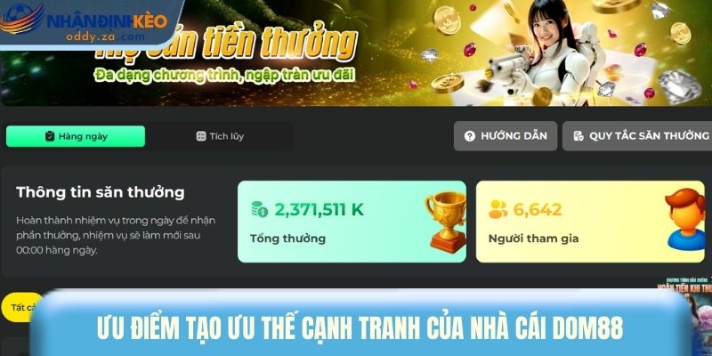 Dom88: Cổng Game Cá Cược Tốc Độ & Minh Bạch Nhất 2026 2 Ưu điểm tạo ưu thế cạnh tranh của nhà cái Dom88